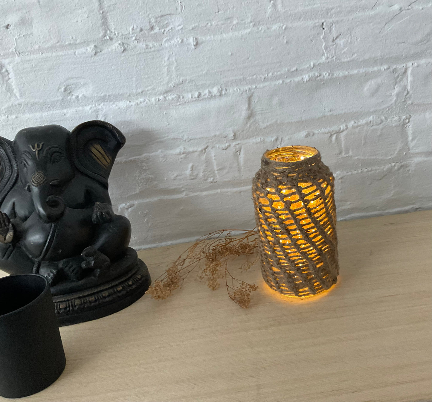 Bohemian Jar With Macrame Cover