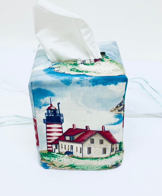 Tissue Box Cover:Lighthouse