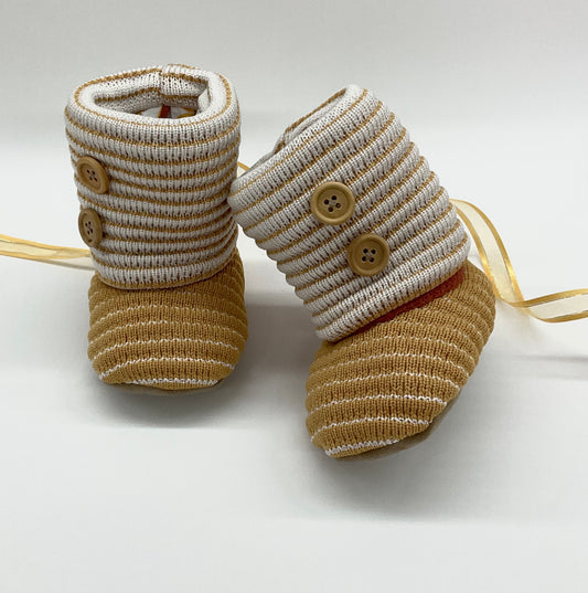 Jessy: Knit Booties Yellow