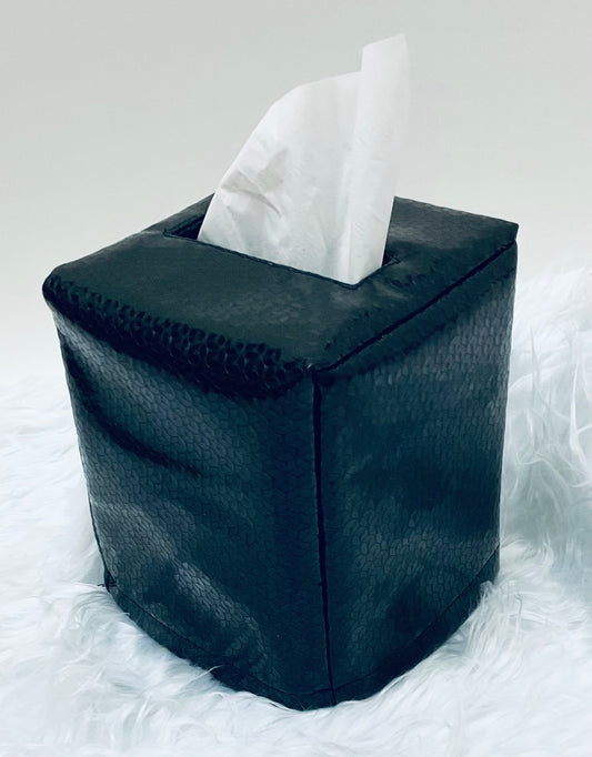 Tissue Box Cover:Sequins Black