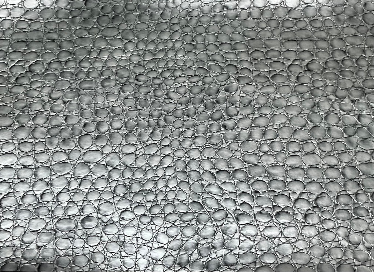 Crocco Silver Faux Leather