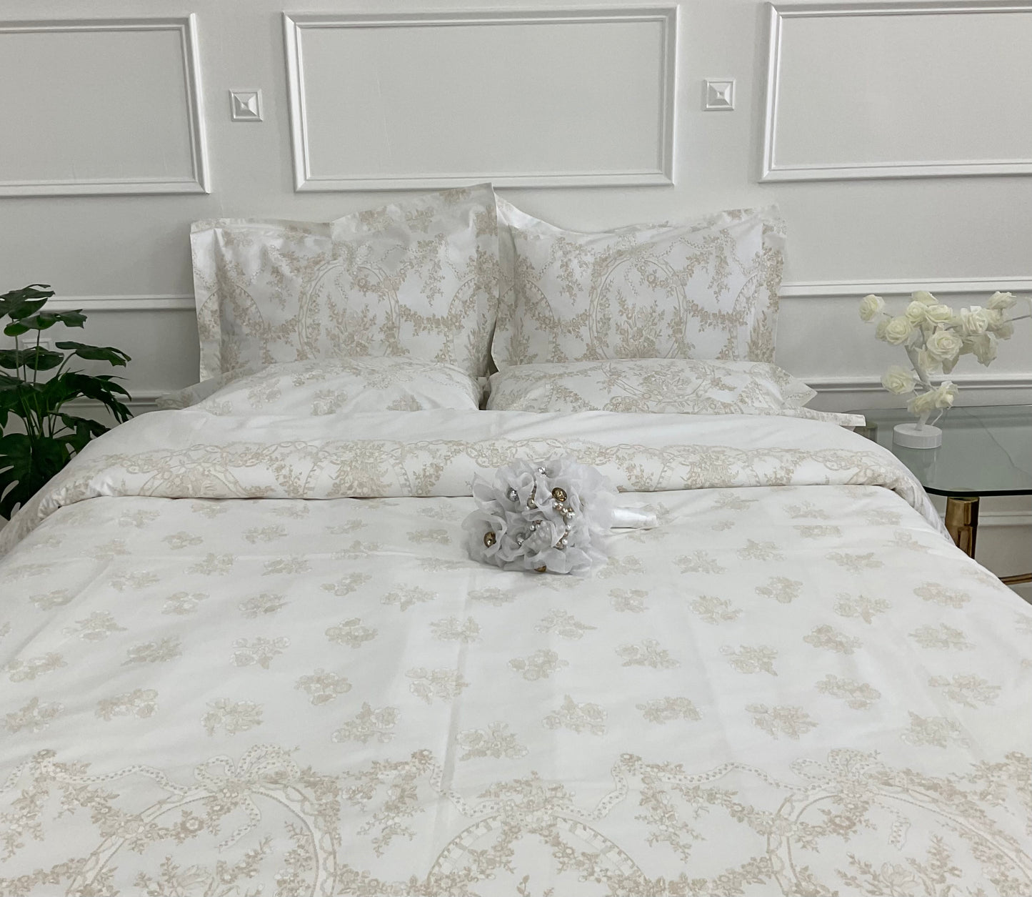 White Bridal  –  Fitted Sheet Percale