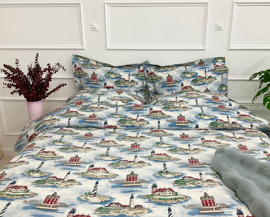 Lighthouse Percale flat