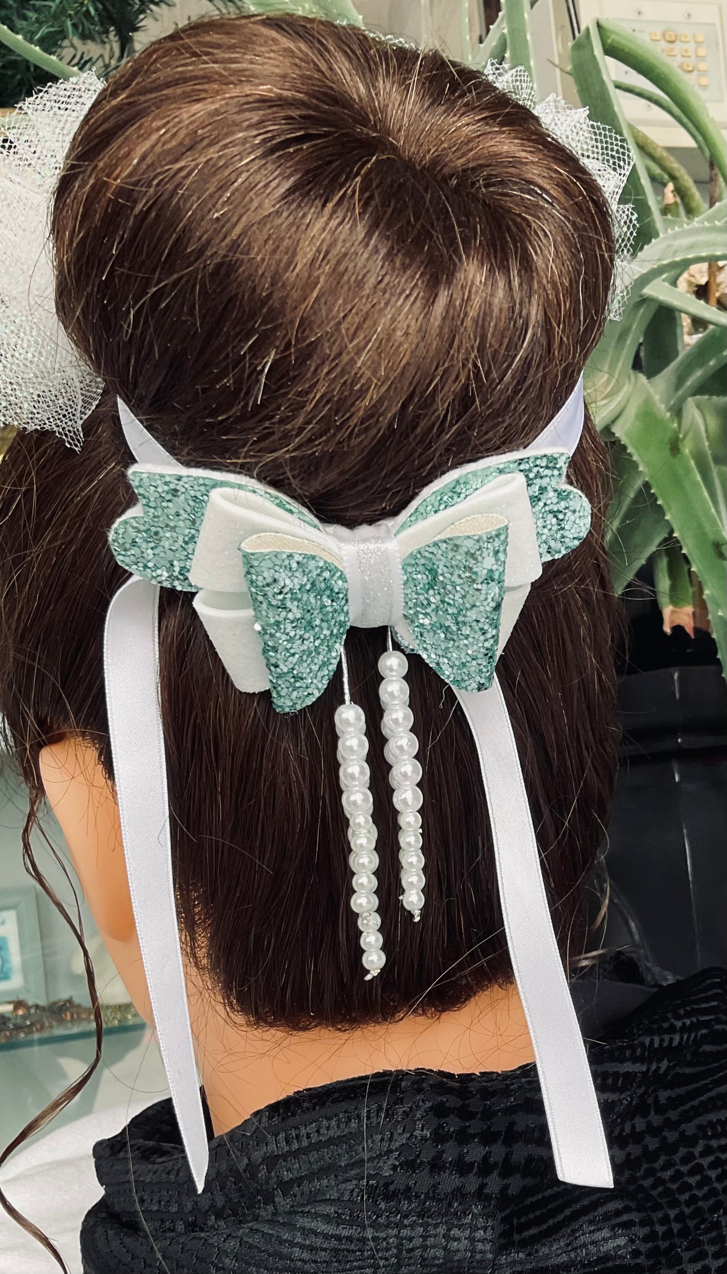 Princess Hair Bump Aqua Bow
