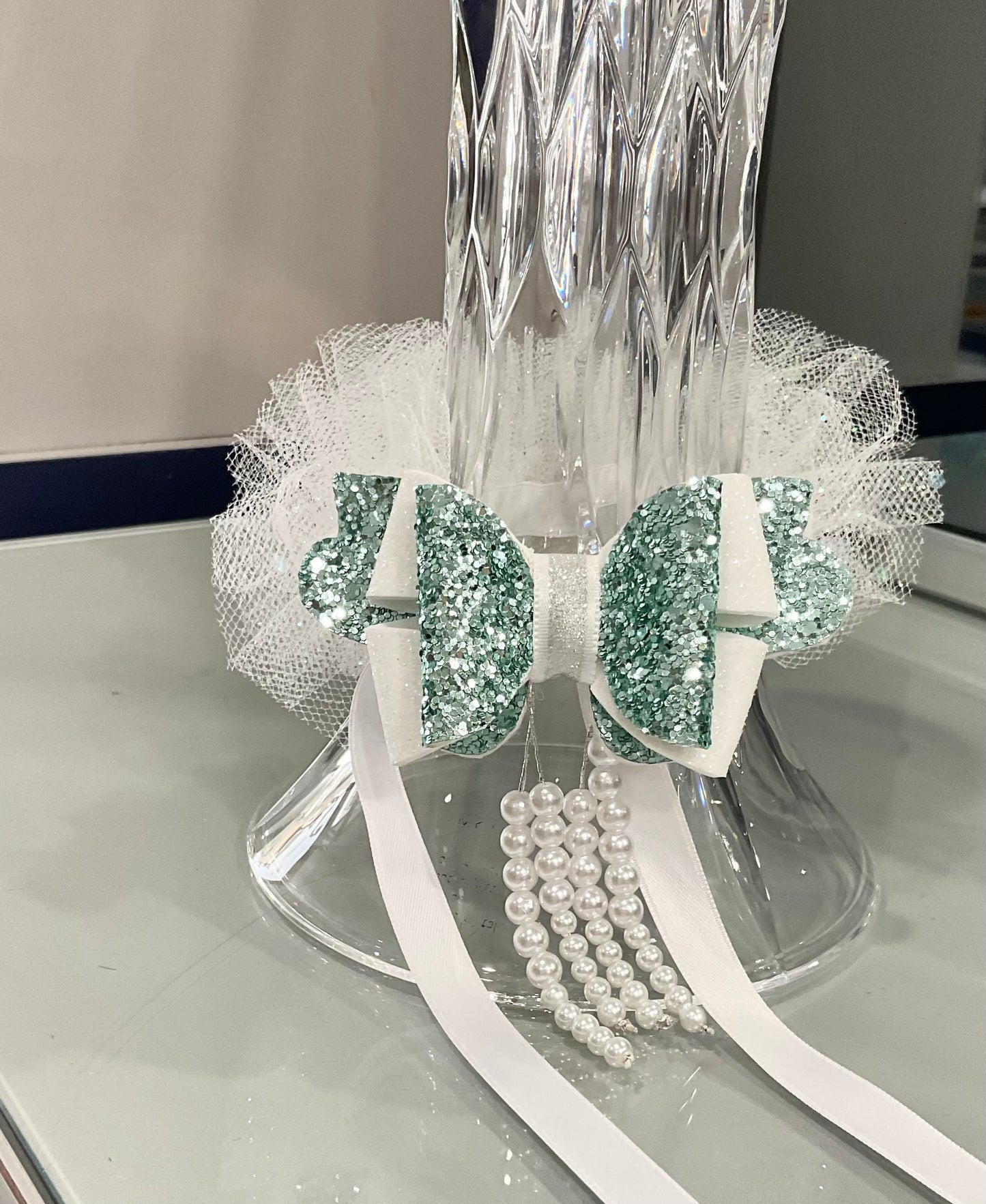 Princess Hair Bump Aqua Bow
