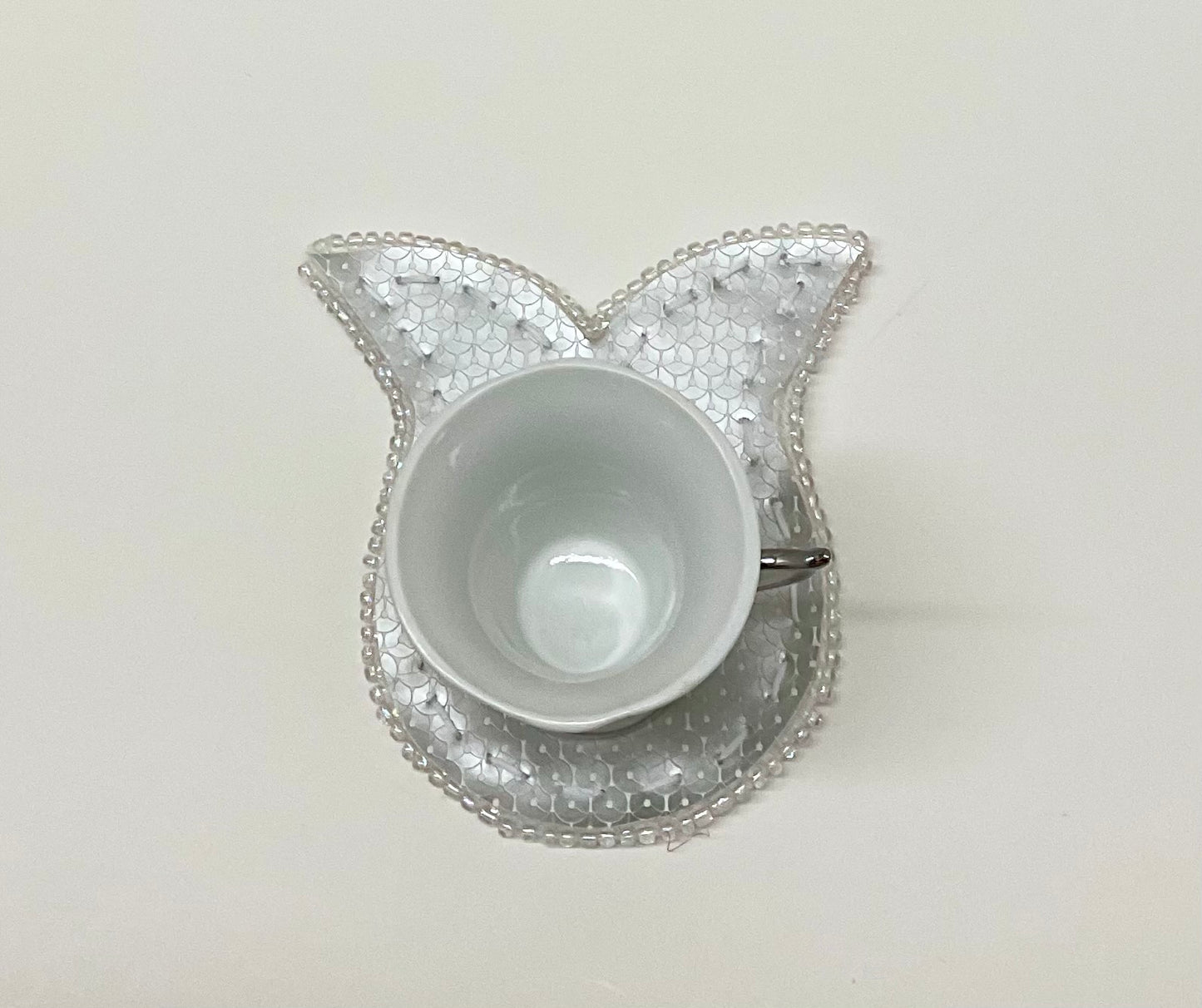 Pearly Coasters Sequin Silver
