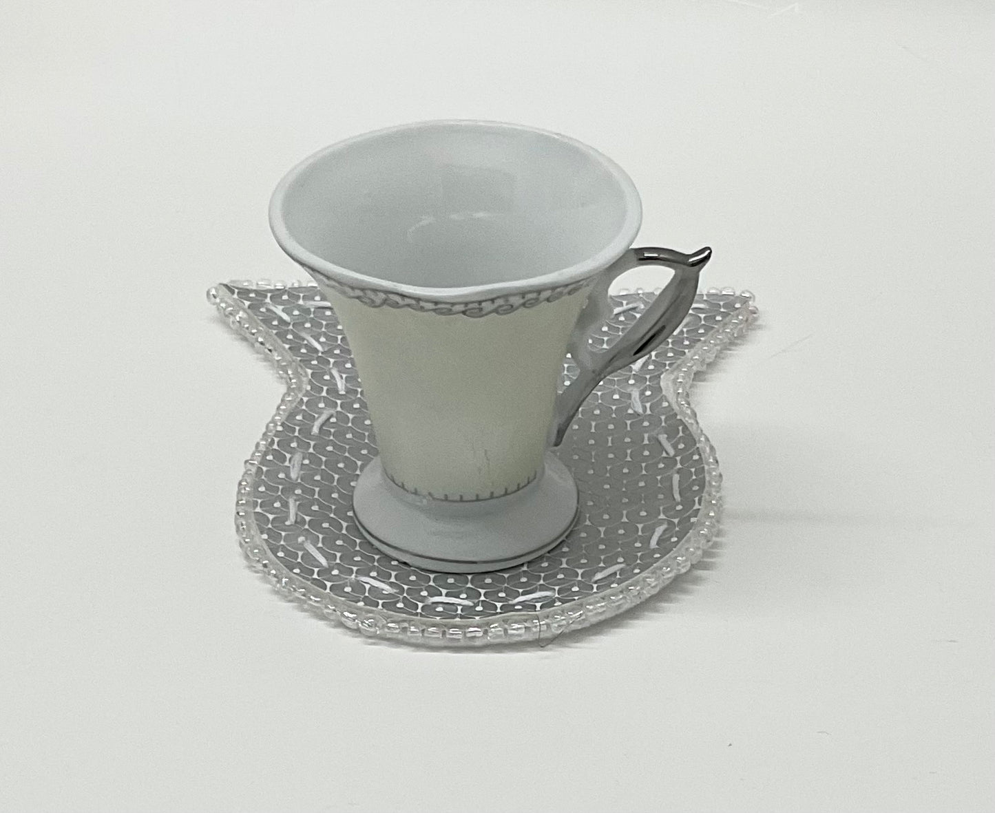 Pearly Coasters Sequin Silver