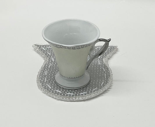 Pearly Coasters Sequin Silver