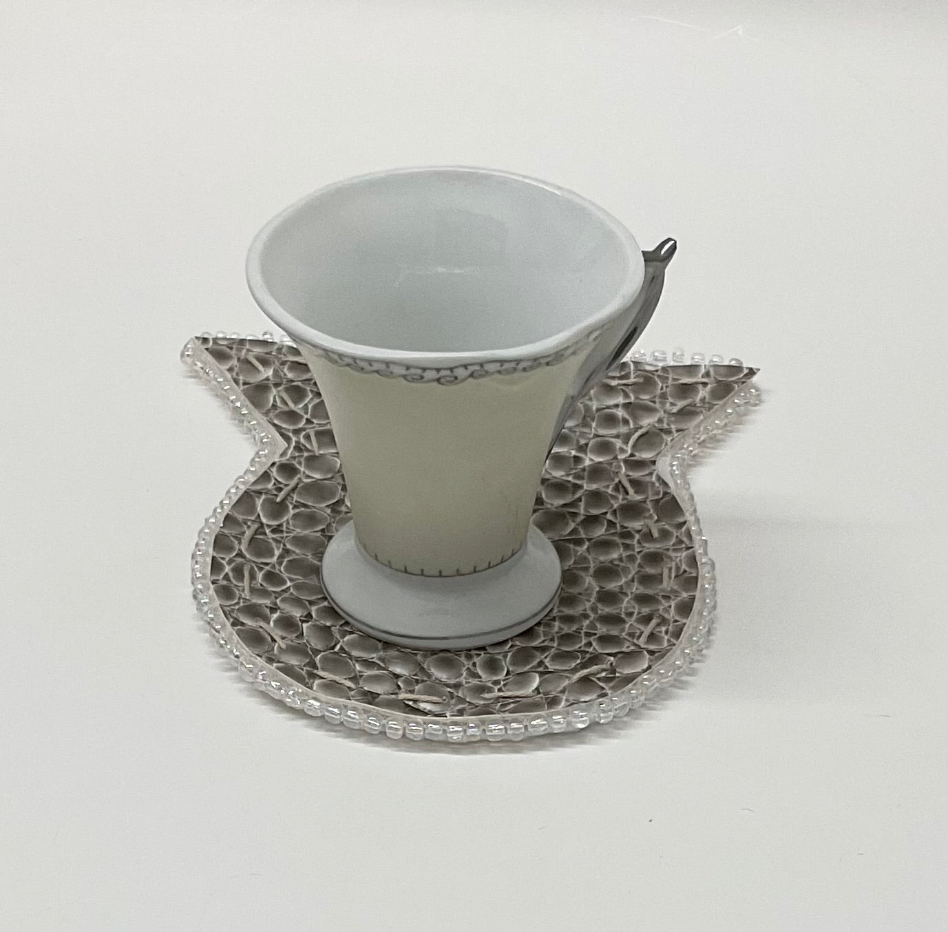 Pearly Coasters Crocco Grey