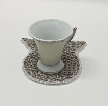 Pearly Coasters Crocco Grey