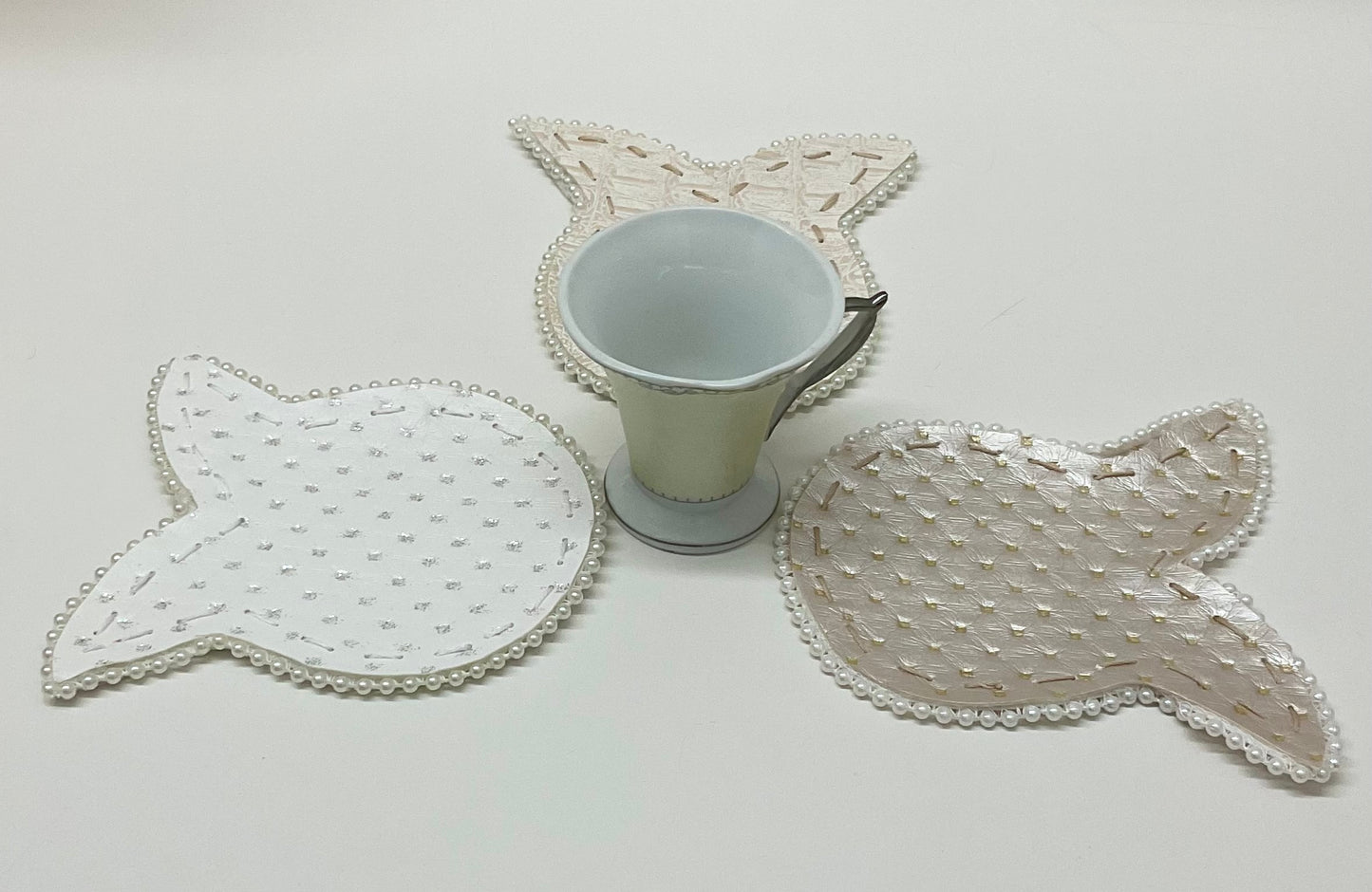 Pearly Coasters Crocco Grey