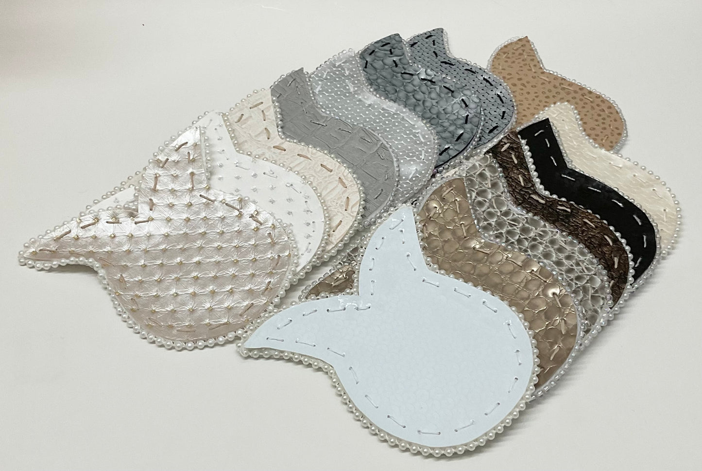 Pearly Coasters Crocco Grey