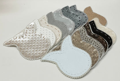 Pearly Coasters Crocco Grey
