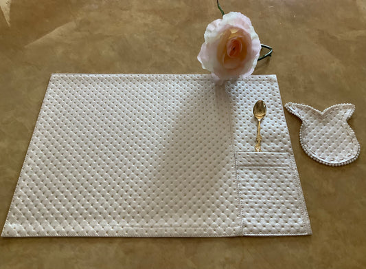 Pearly Coasters Grenade Beige