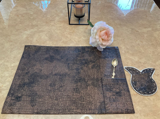 Placemat Gator Copper