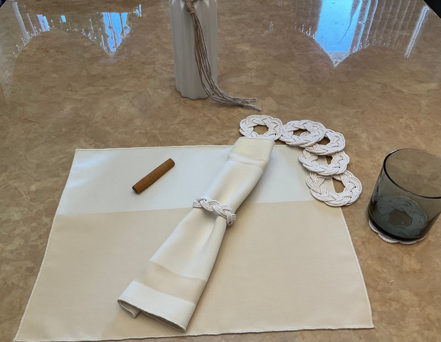 Macrame Napkin Holder Natural