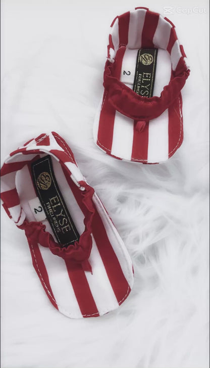 Valeria:Stripes White and Red #394