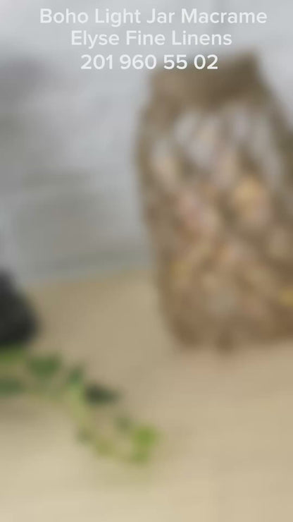 Bohemian Jar  With Macrame Cover